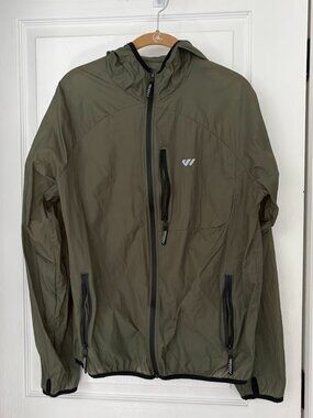 Wulibike Lightweight Windbreaker Pockets Hoodie Full Zip Packable Jacket
